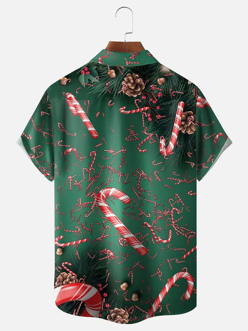 Men's Christmas Funny Graphic Short Sleeve Hawaiian Shirt